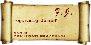 Fogarassy József névjegykártya